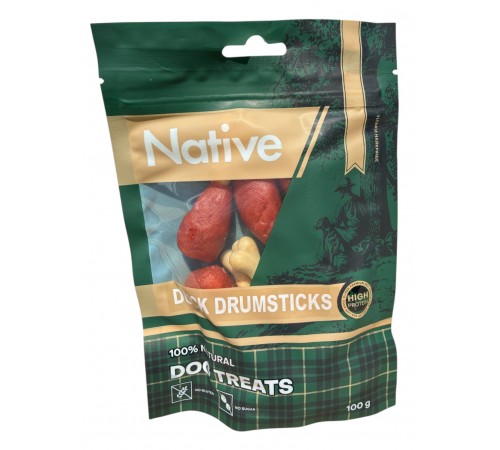 Native Duck Drumsticks - ласощі для собак качині гомілки, 100г