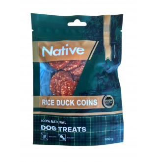 Native Duck & Rice Circular Chips - ласощі для собак качині чіпси з рисом, 100г