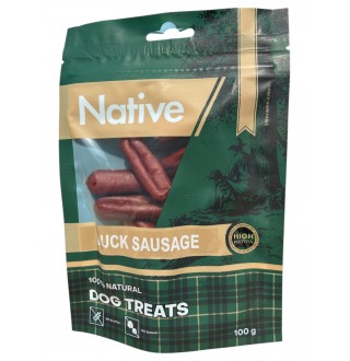 Native Duck Sausage - ласощі для собак качині сосиски, 100г