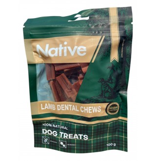 Native Lamb Dental Chews - ласощі для собак з ягня для чищення зубів, 100г