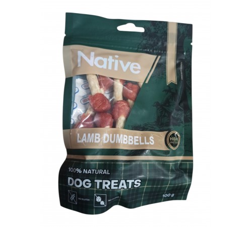 Native Lamb Dumbbell - ласощі для собак гантельки з ягня, 100г
