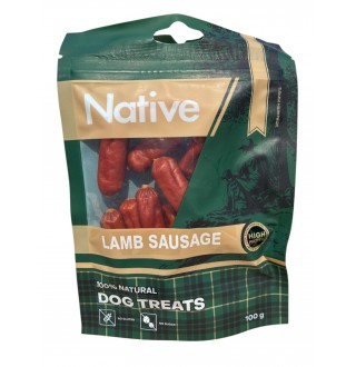 Native Lamb Sausage - ласощі для собак сосиски з ягня, 100г