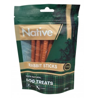 Native Rabbit Sticks - ласощі для собак кролячі палички, 100г