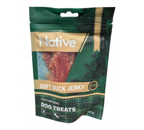 Native Soft Duck Jerky - ласощі для собак м’яке качине філе, 100г