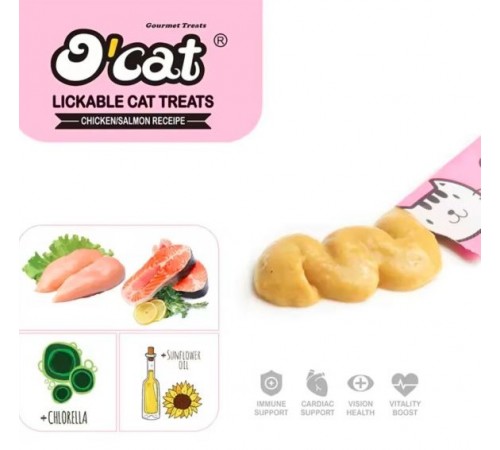 O'Cat Lickable Cat Treats - ласощі-мус для котів, 12г