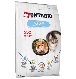 Ontario Kitten Salmon - сухий корм для кошенят з лососем, 6,5кг