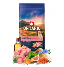 Ontario Adult Large Weight Control Turkey with Brown Rice NEW - сухий корм з індичкою та коричневим рисом для дорослих собак великих порід з надмірною вагою, 12кг