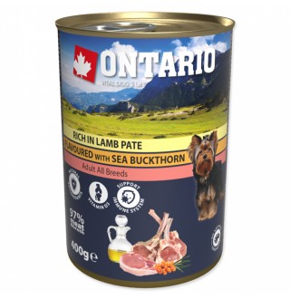 Ontario Adult Lamb Pate with Sea Buckthorn - консерви для собак з ягням і обліпихою, 400г