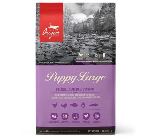 Orijen Puppy Large - сухий корм з м'ясом курчат і індички для цуценят великих порід, 11,4кг