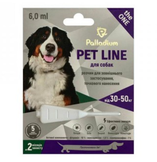 Palladium Pet Line The One Dog - Палладіум протипаразитарні крапли на холку від бліх, кліщів та гельмінтів для собак, 30-50кг