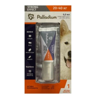 Palladium Strong Effect Dog - Палладіум протипаразитарні крапли на холку від бліх, кліщів та комарів для собак, 20-40кг