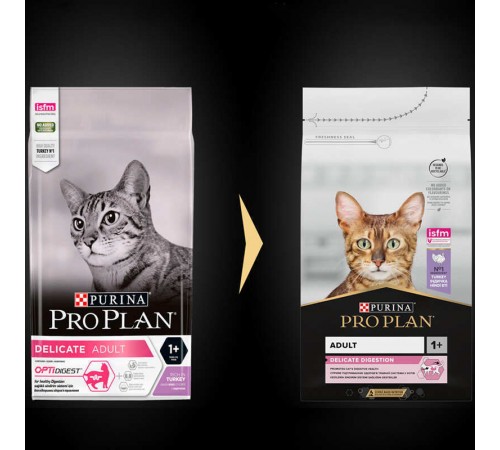 Purina Pro Plan Delicate Digestion Adult Turkey - сухий корм з індичкою для дорослих котів з чутливим травленням, 1,5кг