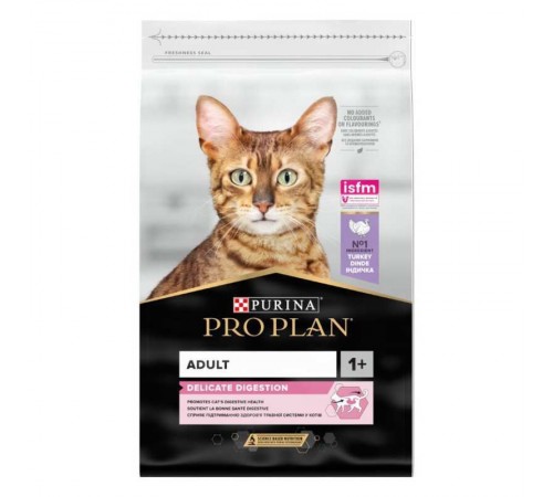 Purina Pro Plan Delicate Digestion Adult Turkey - сухий корм з індичкою для дорослих котів з чутливим травленням, 10кг