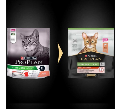 Purina Pro Plan Sterilised Adult Vital Functions - сухий корм з лососем для стерилізованих дорослих котів, 1,5кг
