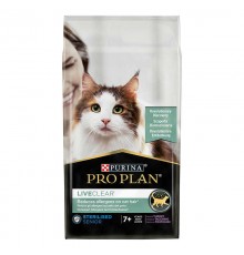 Purina Pro Plan LiveClear Sterilised Senior - сухий повнораціонний корм з індичкою для кастрованих котів і стерілізованих кішок старше 7 років, 1,4кг