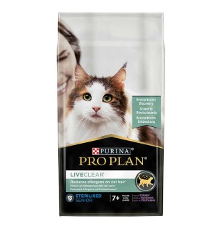 Purina Pro Plan LiveClear Sterilised Senior - сухий повнораціонний корм з індичкою для кастрованих котів і стерілізованих кішок старше 7 років, 1,4кг