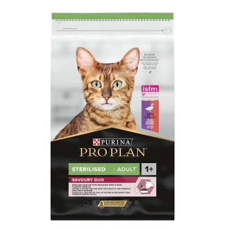 Purina Pro Plan Sterilised Adult Duck with Liver - сухий корм з качкою і печінкою для стерилізованих котів, 10кг