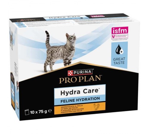 Purina Pro Plan Hydra Care - консервований додатковий корм зі смаком курки, що сприяє збільшенню споживання рідини та розрідженню сечі для котів, 750г