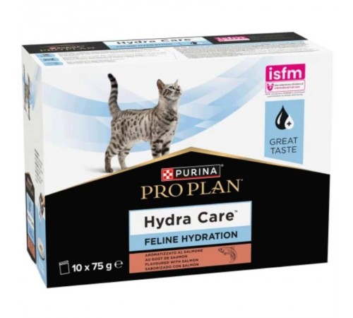 Purina Pro Plan Hydra Care - консервований додатковий корм зі смаком лосося, що сприяє збільшенню споживання рідини та розрідженню сечі для котів, 750г