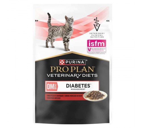 Purina Pro Plan Veterinary Diets DM ST/OX Diabetes Managment - консервований корм з яловичиною для дорослих котів, які хворіють на цукровий діабет, 850г