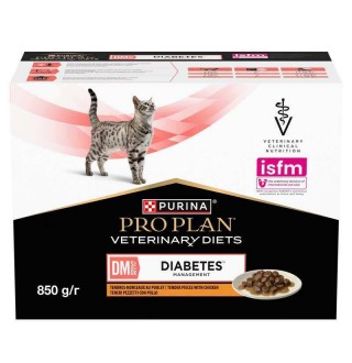 Purina Pro Plan Veterinary Diets DM ST/OX Diabetes Managment - консервований корм із куркою для дорослих котів, які хворіють на цукровий діабет, 850г