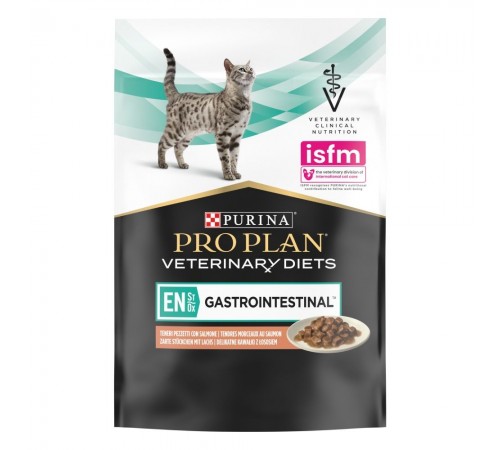 Purina Pro Plan Veterinary Diets EN St/Ox Gastrointestinal Feline Salmon - консервований корм з лососем котам та кошенятам для зменшення розладів кишкової обсорбції, 850г