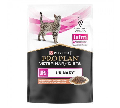 Purina Pro Plan Veterinary Diets UR St/Ox Urinary Salmon - консервований корм для котів з лососем для розчинення та зниження утворення струвітних каменів, 850г