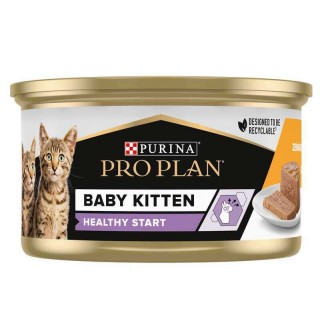 Purina Pro Plan Baby Kitten Healthy Start Chiken - консервований корм-мус з куркою для кошенят після відлучення від матері, 85г