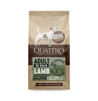 Quattro Adult Small Breed No Grain Lamb - беззерновий корм для дорослих собак дрібних порід з ягням 1,5 кг