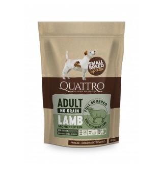Quattro Adult Small Breed No Grain Lamb - беззерновий корм для дорослих собак дрібних порід з ягням 150 г