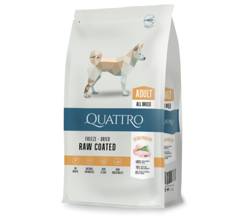 Quattro Adult All Breed Chicken - корм для дорослих собак всіх порід з куркою 12 кг