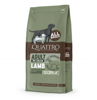 Quattro Adult All Breed Sensitive No Grain Lamb - беззерновий корм для собак усіх порід з чутливим травленням з ягням 1,5 кг