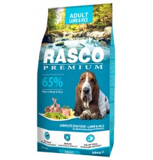 Rasco Premium Adult Lamb and Rice - повнораціонний сухий корм для собак усіх порід, ягня з рисом, 15кг 