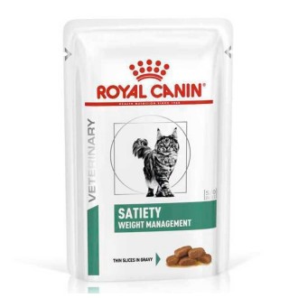Royal Canin Satiety Weight Management Cat Pouches - консервований корм, дольки в соусі, дієта для котів з надмірною вагою і ожирінням, 85г
