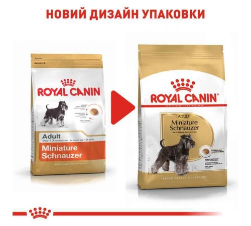 Royal Canin Schnauzer Adult - сухий корм з м'ясом птиці для дорослих собак породи Шнауцер Цвергшнауцер, 7,5кг