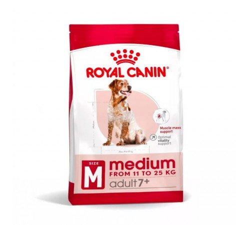 Royal Canin Medium Adult 7+ - сухий корм для дорослих собак середніх порід старше 7 років, 15кг