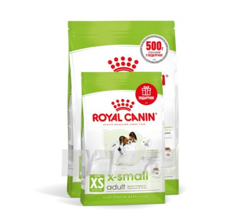 Royal Canin X-Small Adult - сухий корм для мініатюрних дорослих собачок, акція 2кг