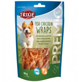 TRIXIE Ласощі для собакFish Chicken Wraps(куриця+риба)80гр TX-31590