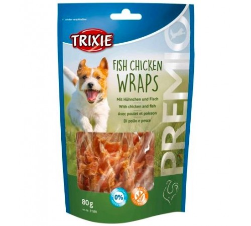 TRIXIE Ласощі для собакFish Chicken Wraps(куриця+риба)80гр TX-31590