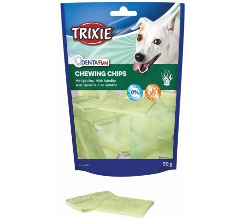Trixie KauChips Light Denta Fun - ласощі для собак зі спіруліною, 50г