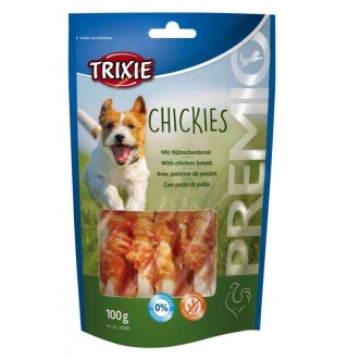 Trixie Premio Chickies - ласощі куряча грудка з кальцієм на кісточці для собак, 100г
