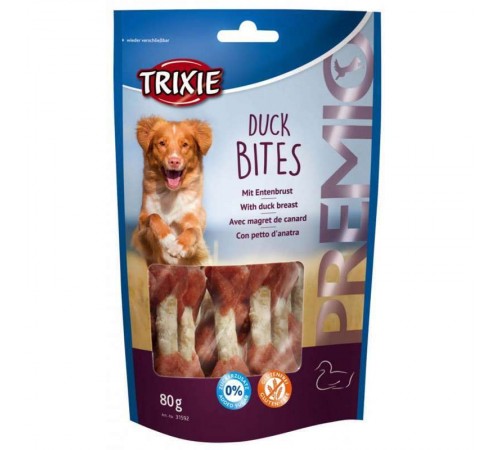 Trixie Premio Duck Bites - ласощі з качкою для собак у вигляді гантелі, 80г