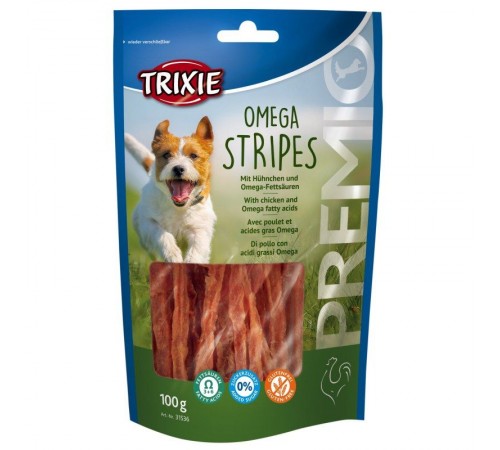 Trixie Premio Omega Stripes - ласощі філе-стріпси курячі для собак, 100г