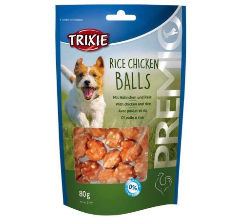 Trixie Premio Rice Chicken Balls - ласощі кульки з рисом і куркою для собак, 80г
