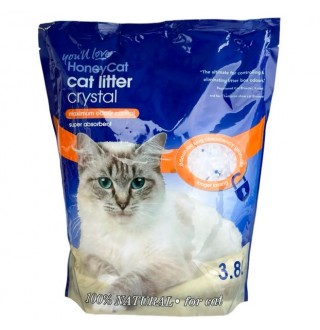 Honey Cat Crystal - силікагелевий наповнювач для туалетів, 3,8л