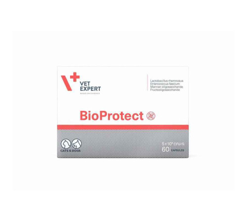 VetExpert BioProtect - харчова добавка для собак і котів з дисбалансом мікрофлори шлунково-кишкового тракту, 60шт