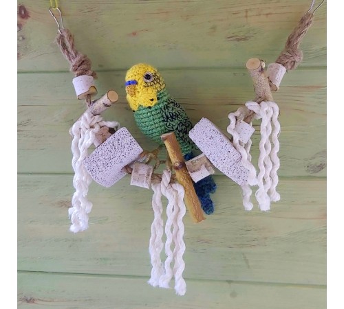 Zelena Zoo - іграшка гойдалка з пемзою і канатом 42 см