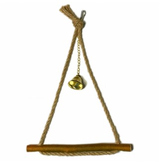 Zelena Zoo - іграшка-гойдалка трикутна з дзвіночком для птахів 20 см