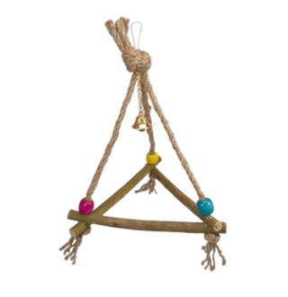 Zelena Zoo - іграшка трикутник для папуг із дзвіночком 25 см