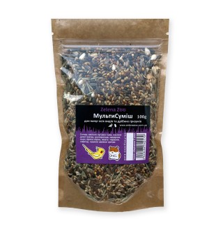 Zelena Zoo - мультисуміш для папуг та дрібних гризунів 100 г